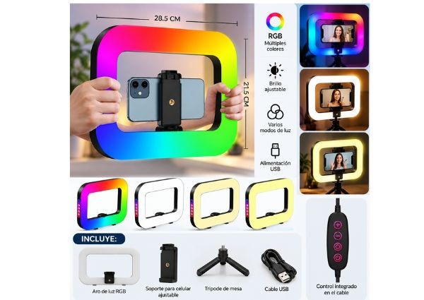 &ua PANEL LED FOTOGRAFIA RECTANGULAR RGB (83107)
